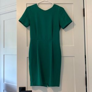 Topshop Fitted Emerald Green Dress